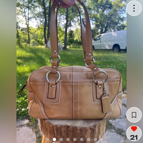 👜 Coach SoHo Hamilton Leather Satchel 10580 | Camel Glove-Tanned Leather - Picture 2 of 8